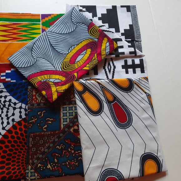 6 Random Fat Quarter Bundle/African Fabric/6 Quart CLEARANCE - WHILE SUPPLIES LA - Picture 6 of 14